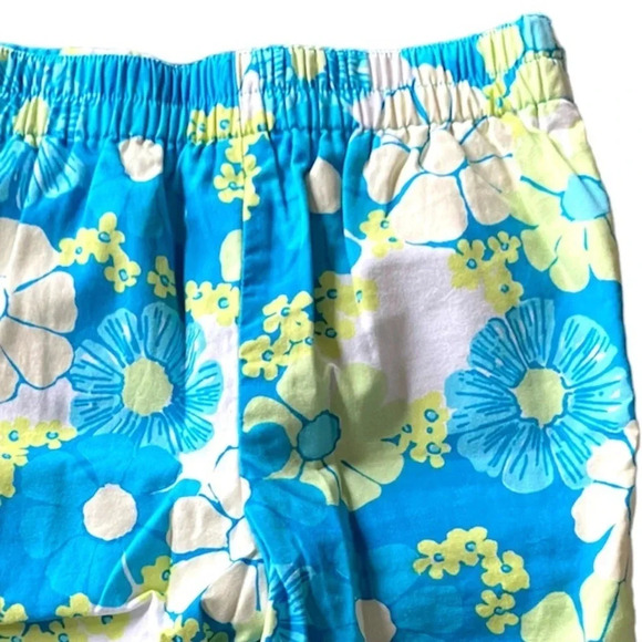 LILLY PULITZER EUC GIRLS BOTTOMS PANTS SUMMER SPRING FLORAL BLUE CASUAL  SZ 4 - Picture 4 of 6